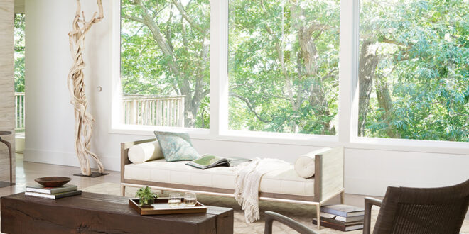 before and after window treatments in Cleveland area home