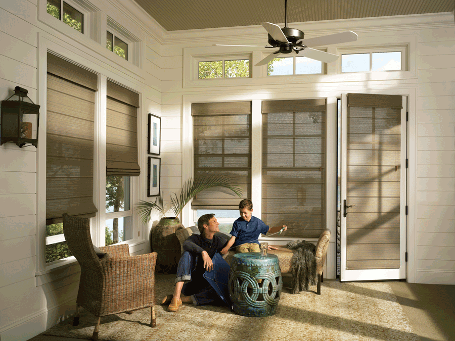 decorate your home with custom roman shades in neutral colors Naples FL