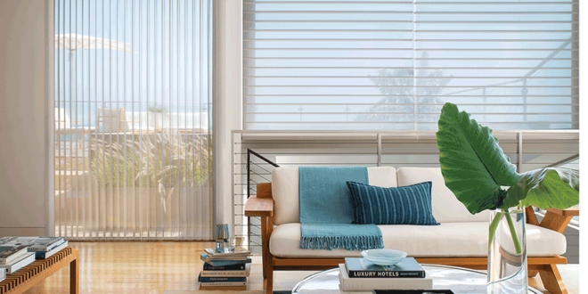 Fort Myers FL home with sheer shades for sliding glass doors and windows