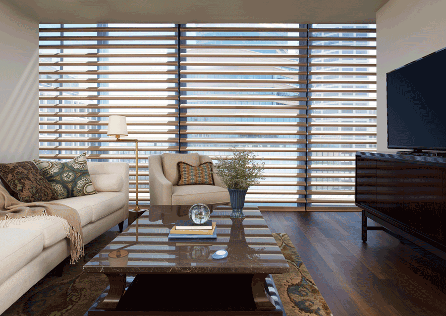 cover floor to ceiling windows with shades that fit your style Hunter Douglas Naples 34119