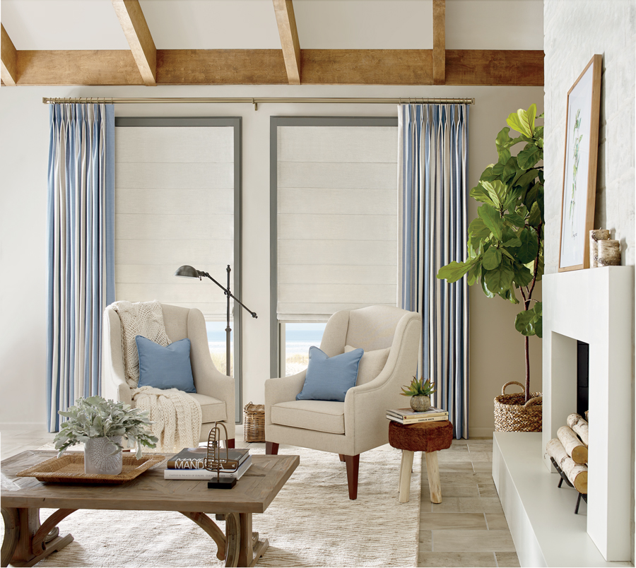 Layered Design Studio Window Treatments in Florida home. 