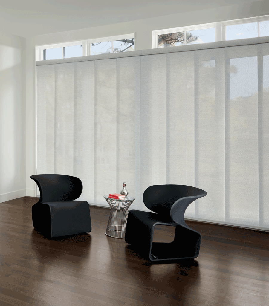 ​gliding panels sliding glass door window treatments Hunter Douglas luminette privacy sheer shades glass door window treatments Hunter Douglas Fort Myers 33908