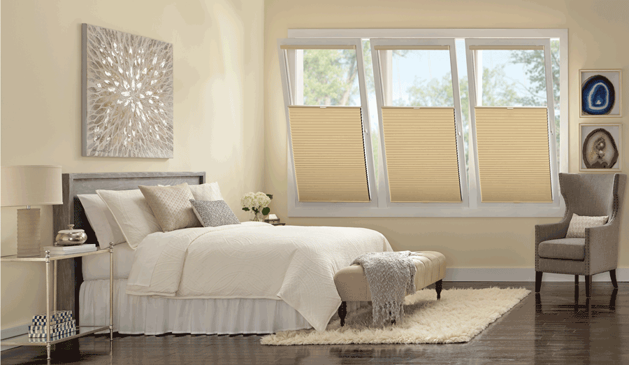 hunter douglas duette shades track glide system for turn and tilt windows Naples 34119