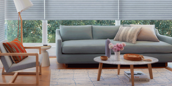 living room sonette shades spring color pairings Hunter Douglas Fort Myers 33908