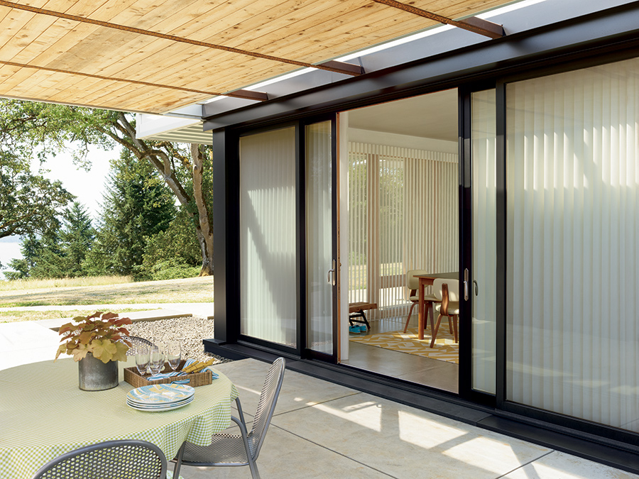 sliding glass door luminette sheer shades summer ready home Hunter Douglas Fort Myers 33908