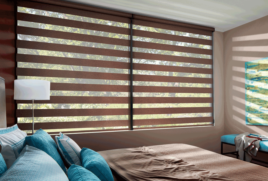 bedroom smart shades move from light filtering to blackout Naples 34119