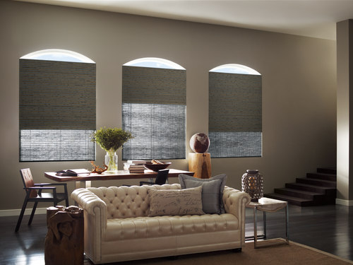 motorized shades bring comfort and convenience to living room Fort Myers 33908