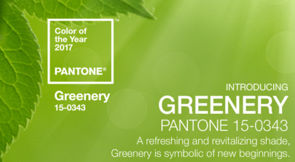 Pantone Color of the Year 2017 Greenery