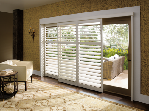 cover sliding glass doors with durable shutters Naples 34119