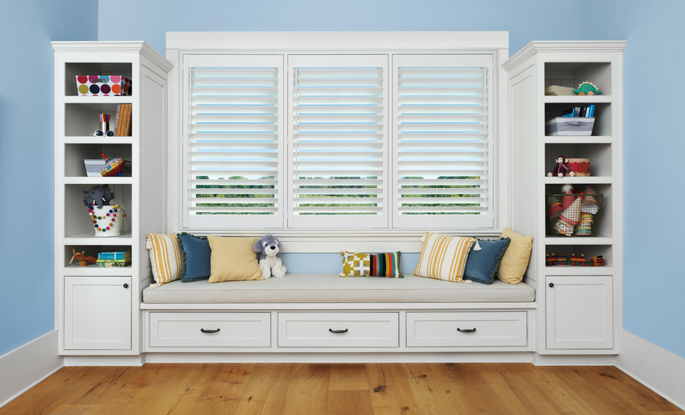 child-safe plantation shutters for playroom design Naples 34119