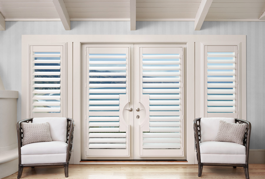 palm beach motorized shutters for french doors with hidden tilt Naples 34119