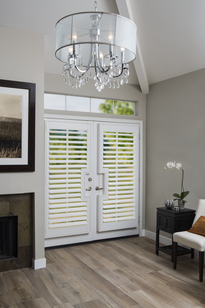 french door shutters with custom cutouts for handles Naples 34119