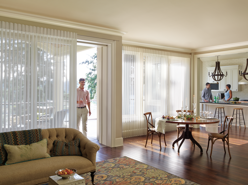 sliding glass doors with motorized shades Fort Myers 33908