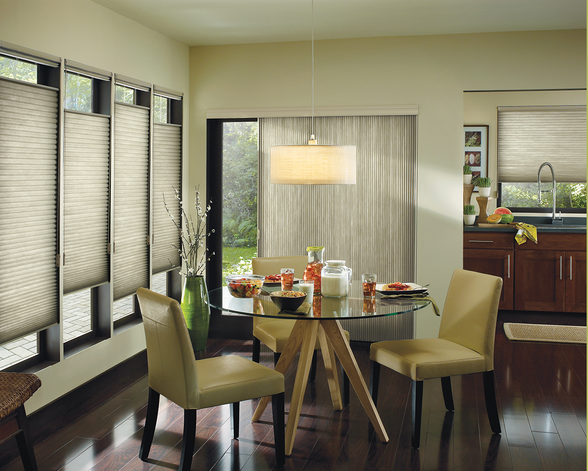 dining room styled with window coverings to control light Naples 34119