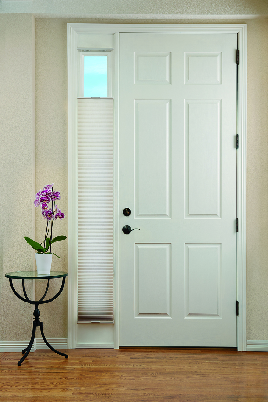 entry way door honeycomb shades