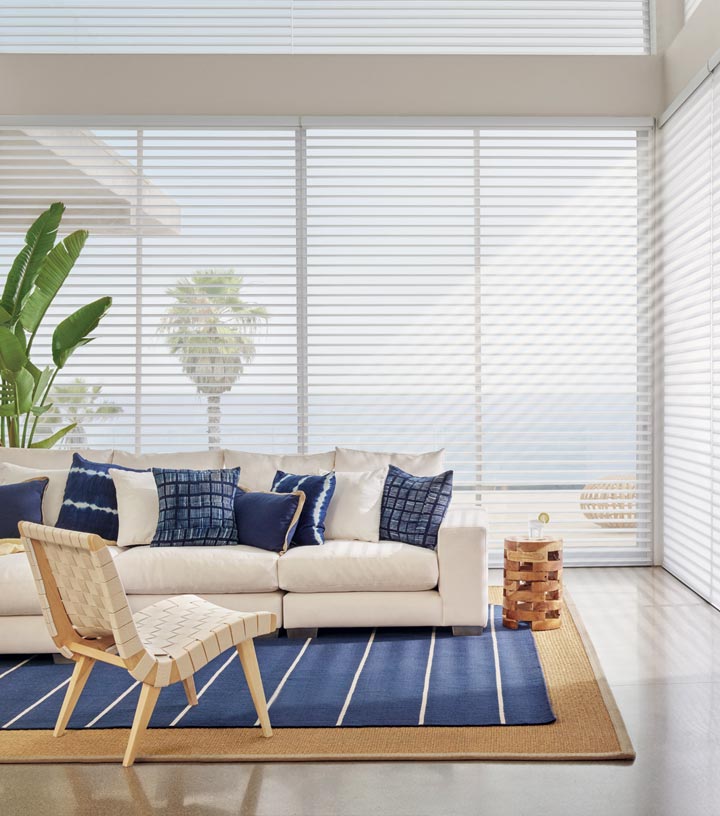 window treatments for large windows silhouette shades in Naples FL