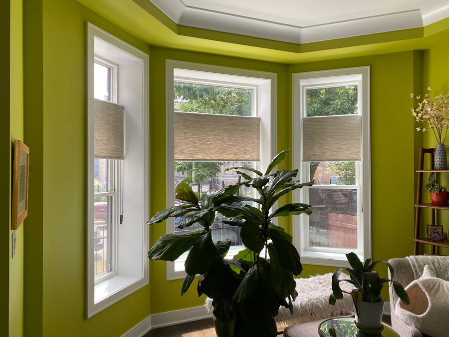 bay window with inside mount shades in Naples Fl