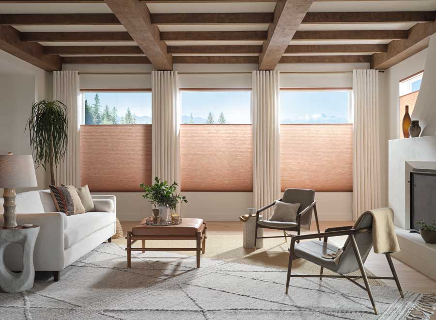 top down cellular shades in the color of the year 2024