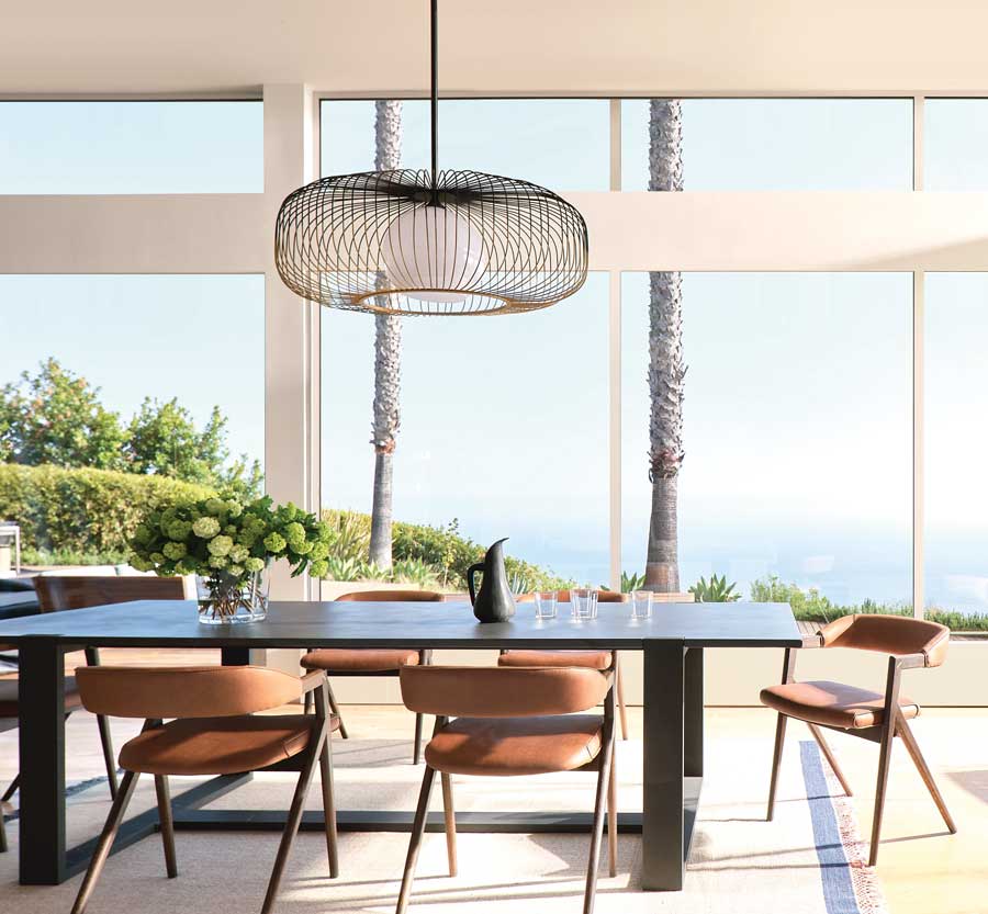 bare windows in dining room off the coast