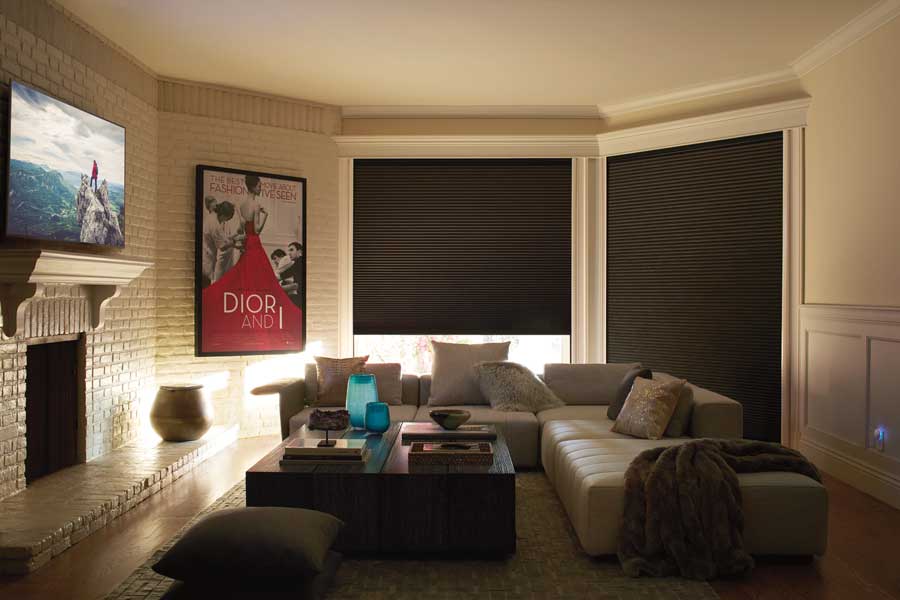 media room in fort myers florida with blackout shades