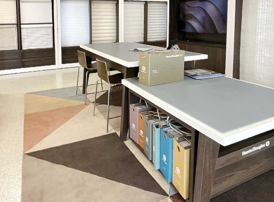 tables in showroom at home blinds decor fort myers