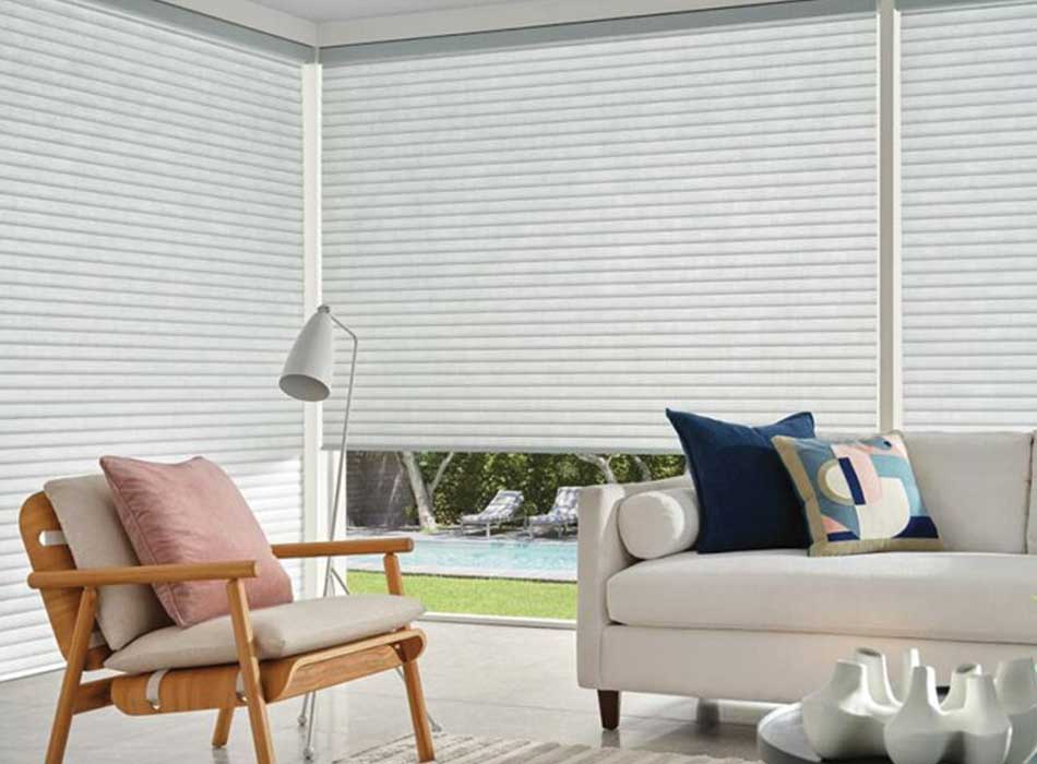 at home blinds showroom floor to ceiling sonnette window shades