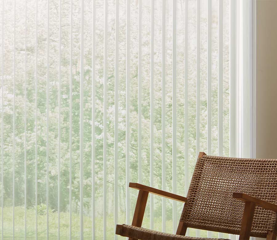 luminette-vertical-sheer-shades-french-door-shades-at-home-blinds-and-decor white vertical sheer shade in living room